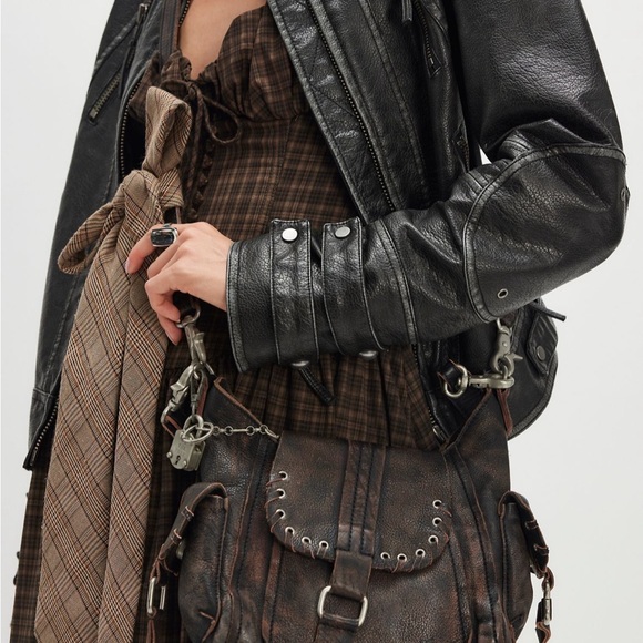 Free People We the Free Baby Leigh Distressed Tote Bag - Picture 3 of 5